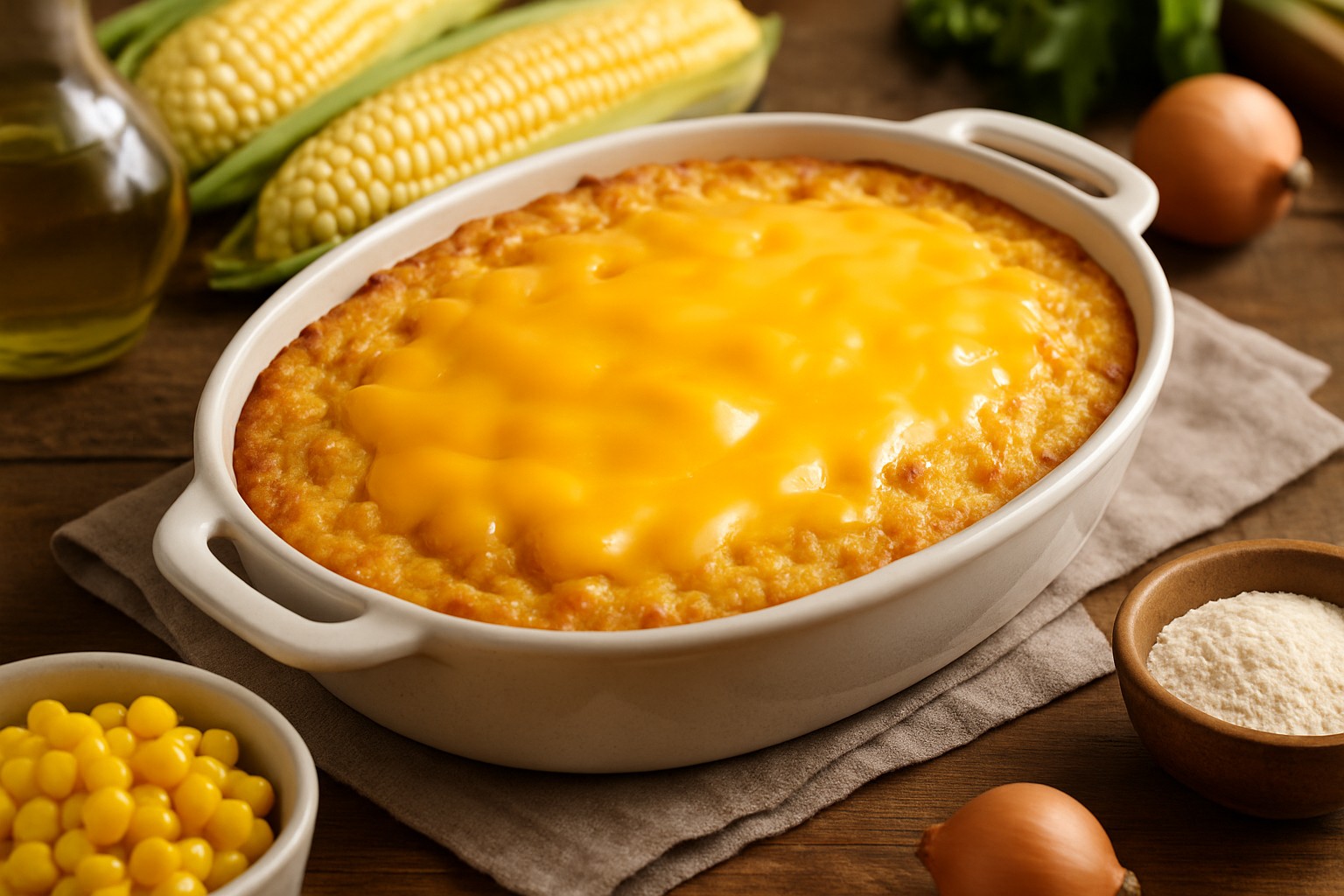 Easy Corn Casserole With Velveeta Cheese Recipe