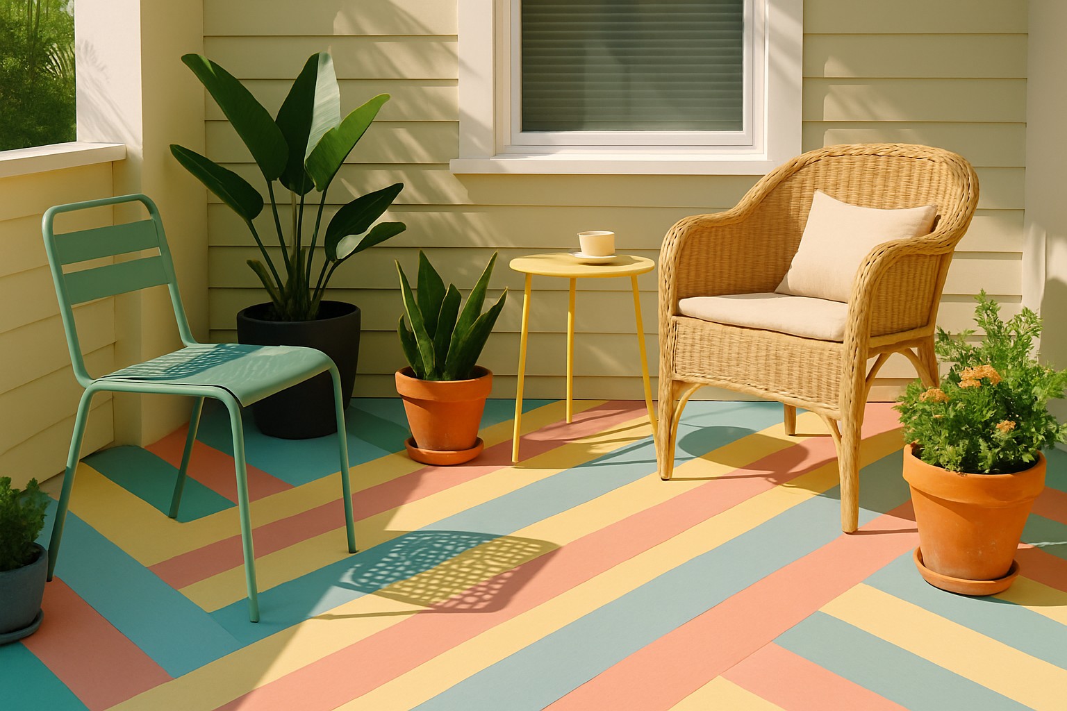 Creative Painted Porch Floor Ideas for Small Spaces