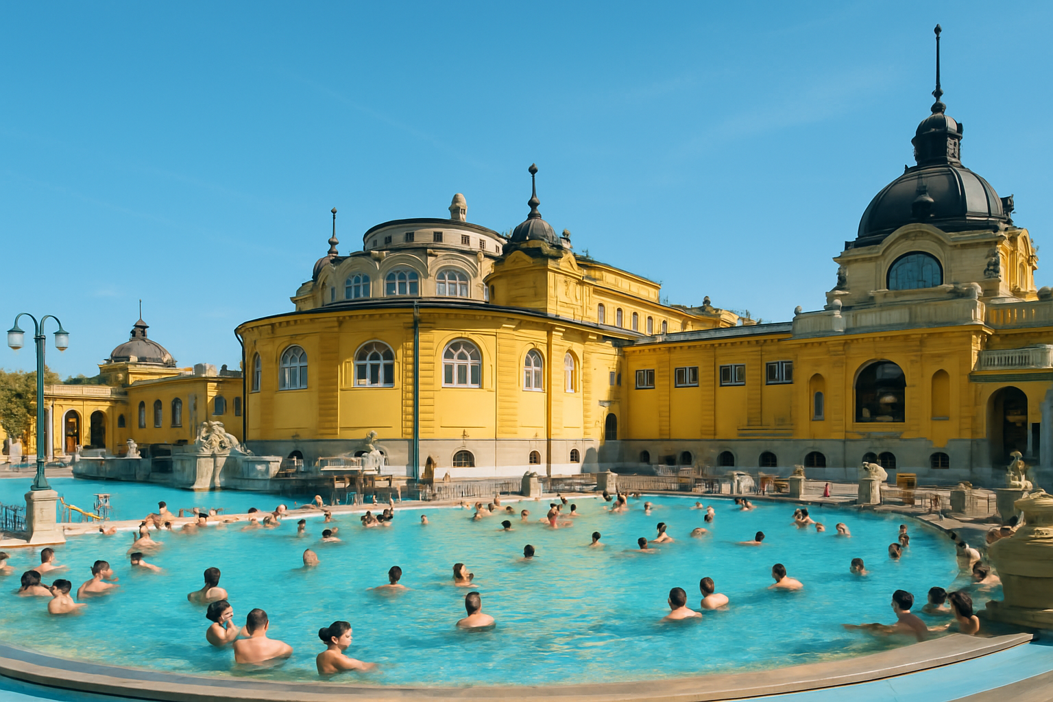 Széchenyi Thermal Bath, one of Budapest’s most famous and expansive spa complexes