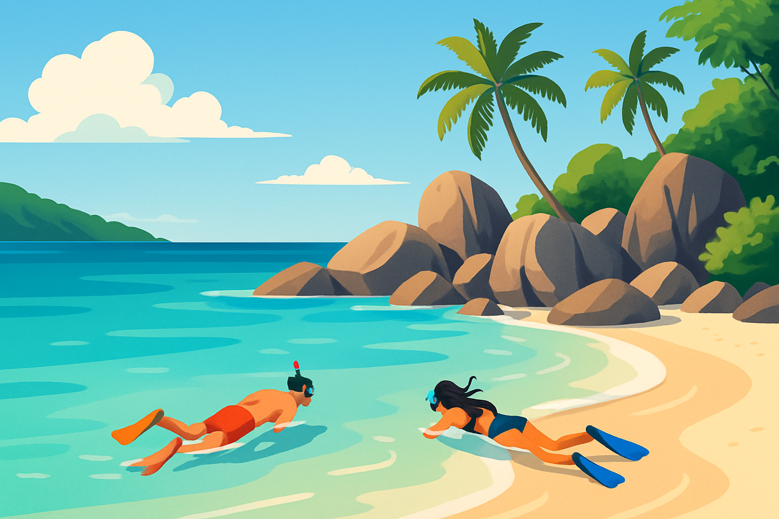 Pristine Seychelles beach showcasing its stunning natural beauty and popular snorkeling activities.