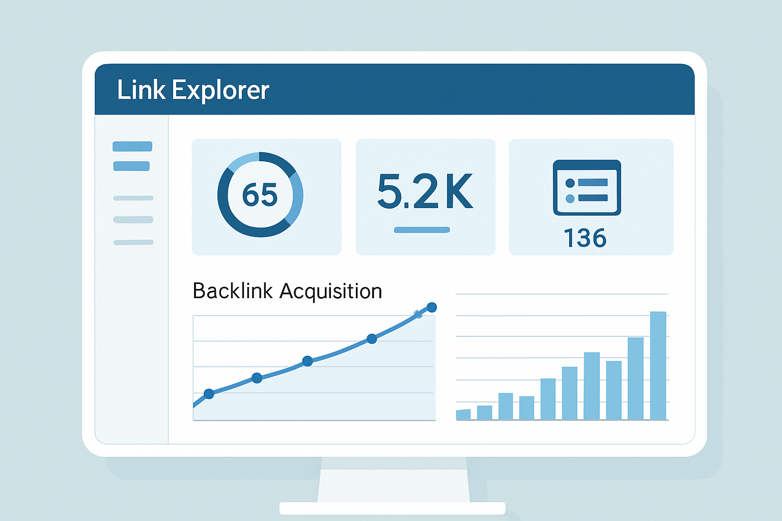 Moz Link Explorer dashboard highlighting backlink overview and key SEO metrics