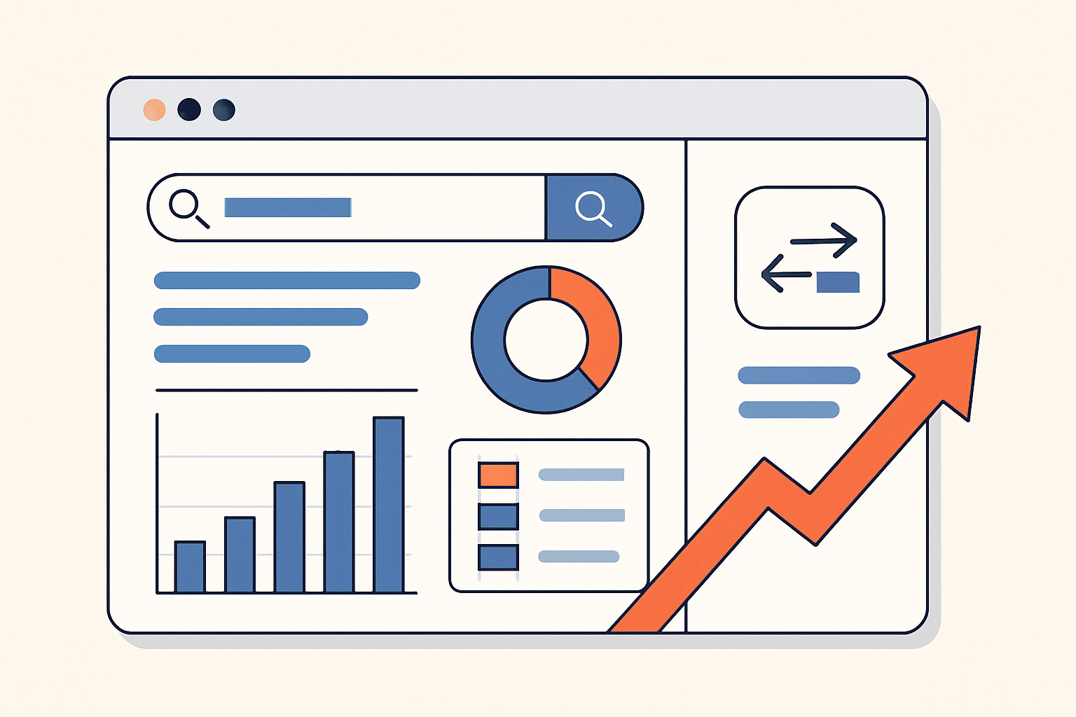 Semrush dashboard displaying keyword research metrics and competitive analysis